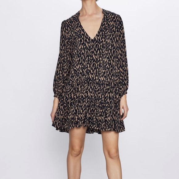 Zara Dresses & Skirts - Zara Animal Print Dress XS